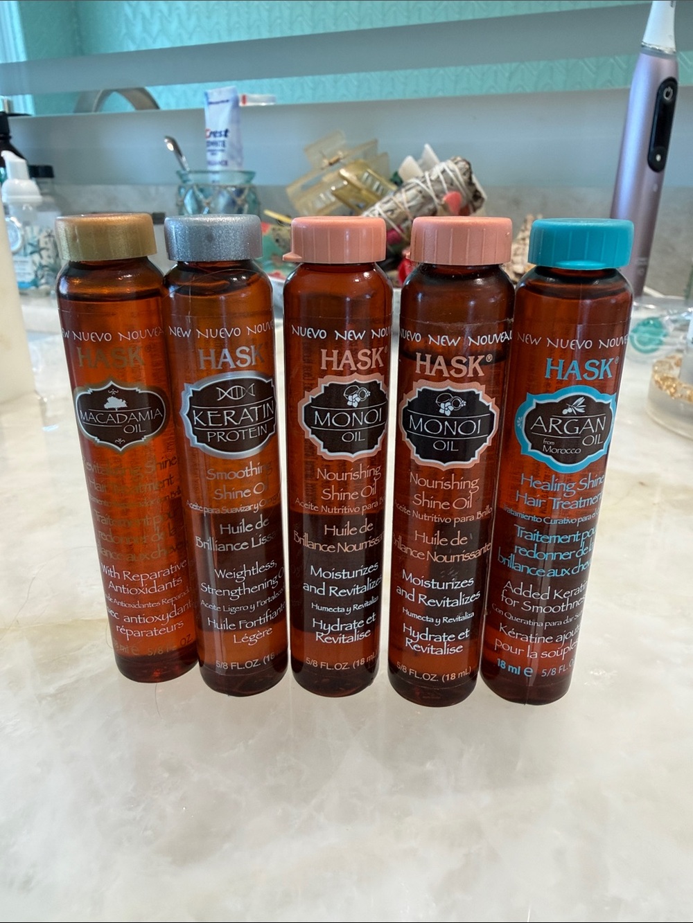 Hask Argan Oil Healing Shine Hair Treatment- 5 Travel Bottles